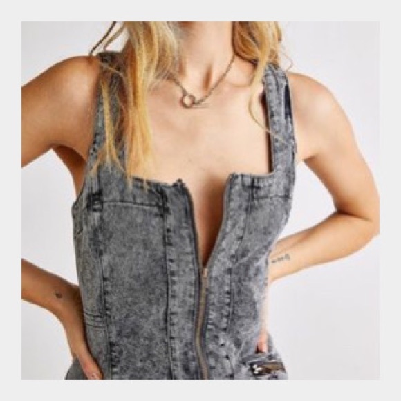 Free People Denim Dress NWT SZ 0 - Picture 3 of 8